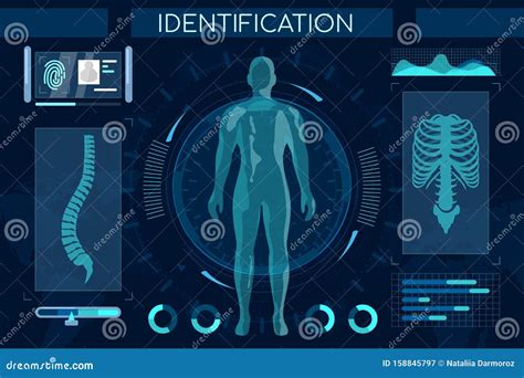 Futuristic Examination Of The Human Body Body Scan Vector Illustration