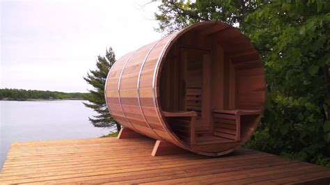 Panoramic View Cedar Barrel Sauna By Dundalk Leisurecraft Youtube