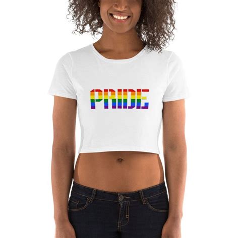 LGBTQ Rainbow Pride Womens Crop Tee In 2020 Womens Cropped Tee