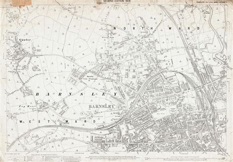 Old Map Of Barnsley Northwest Yorkshire In 1906