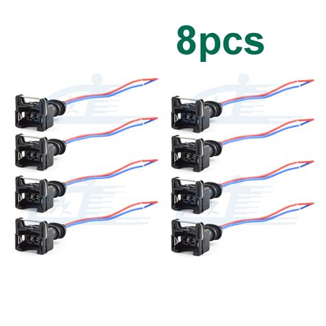 8 X Fuel Injector Connector Wiring Plugs Clips Fit Ev1 Obd1 Pigtail Cut