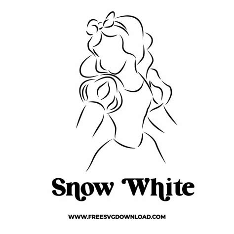 Snow White Cut File Cricut Svg Disney Princess Svg Snow White Svg