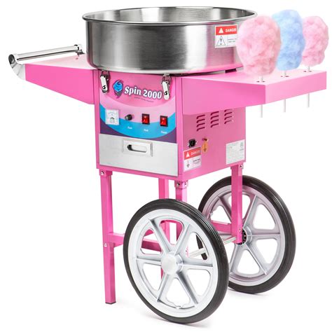 Olde Midway Commercial Quality Cotton Candy Machine Cart And Electric Candy Floss Maker Spin
