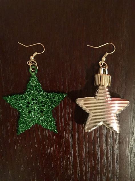 Ornament Earrings Ready To Ship Christmas Earrings Star