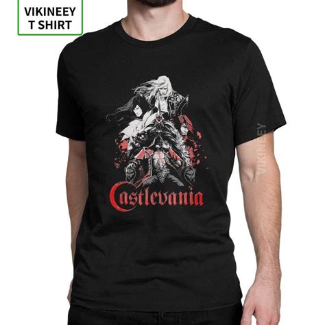 Buy Novelty Castlevania T Shirt Men Cotton T Shirt Vampires Horror Hunter 70s 80s Video Game
