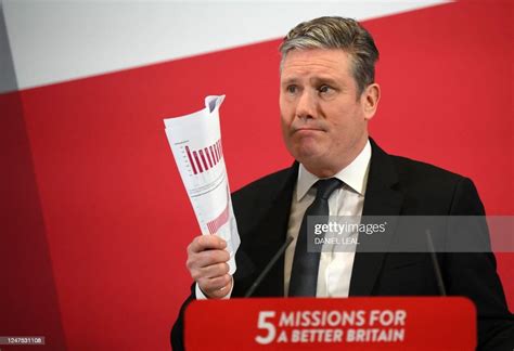 Britains Main Opposition Labour Party Leader Keir Starmer Delivers A