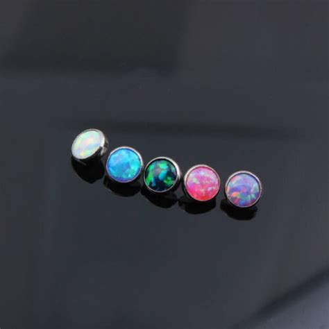 Titanium Piercings Micro Opal Dermal Anchor Top Jewelry Dermal Flat Head Surface EBay