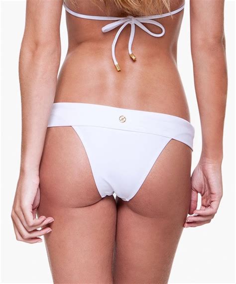 Vix Swimwear Classic Solid Bia Tube Brazilian Bikini Bottom White