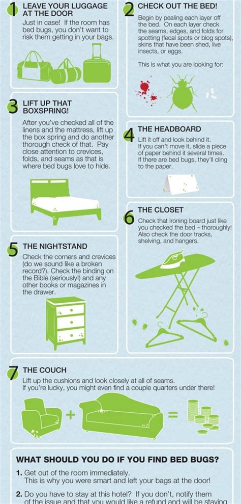 How To Check Your Hotel Room For Bed Bugs Infographic