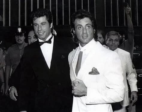 John Travolta And Sylvester Stallone Circa 1980 In New York City Old
