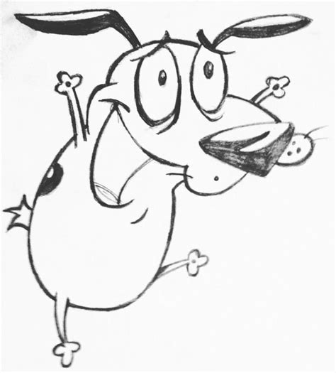 Courage The Cowardly Dog Sketch By T Abhisek Elephant Painting