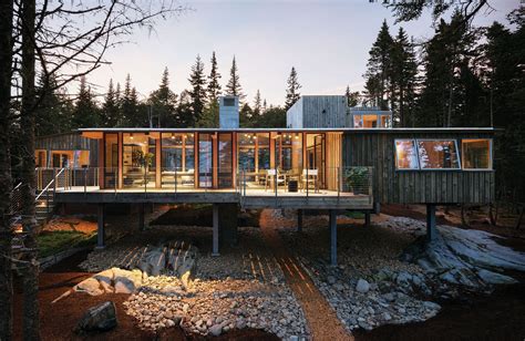 2019 Aia Maine Design Awards Rustic Modern Cabin Modern Cabin Architect
