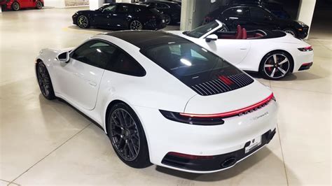 Overview Of These 2020 443 Hp White Porsche 911 Carrera 4s Coupe And 911