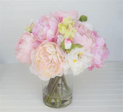 Peony Centerpiece Pink Peony Silk Centerpiece Peony Arrangement