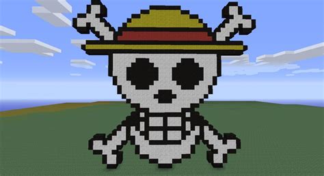 One Piece Skull Pixel Art Minecraft Project