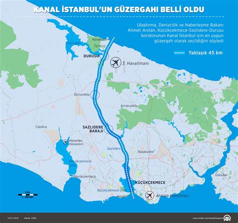 Geçmişte benzerleri önerilmiş olsa da. Kanal İstanbul güzergahı haritasına bakın!