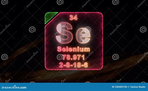 Modern Periodic Table Element Selenium Stock Illustration
