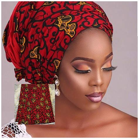 Red Ankara Headwrap African Headwrap African Clothing Etsy