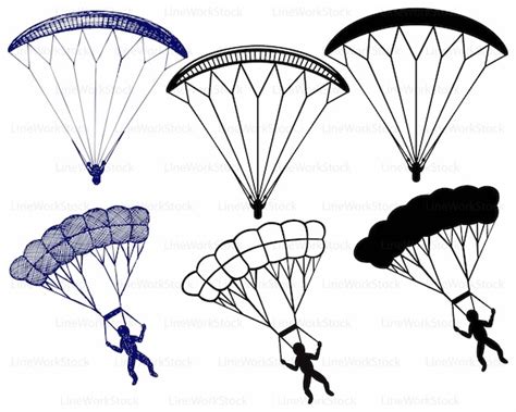 Parachute Svgskydiver Clipartparachute Svgparachute Etsy