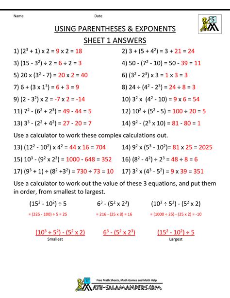 Learn addition and subtraction of matrices, solution of simultaneous linear equations, types of matrices, multiplicative inverse of matrix test prep for free online courses. Math Worksheets 5th Grade Complex Calculations