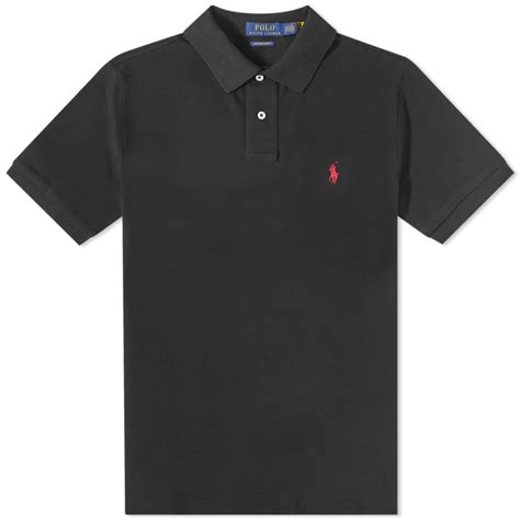 Polo Ralph Lauren Custom Slim Fit Polo Polo Black End