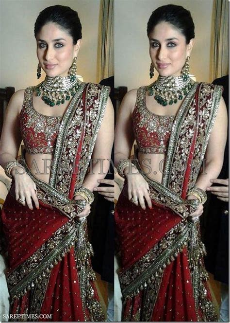 Kareena Kapoor In Bridal Saree Sareetimes Manish Malhotra Bridal Collection Kareena Kapoor