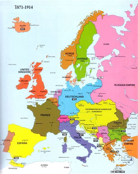 Kaart Van Europa Landkaart Kaarten Europese Geschiedenis Geschiedenis