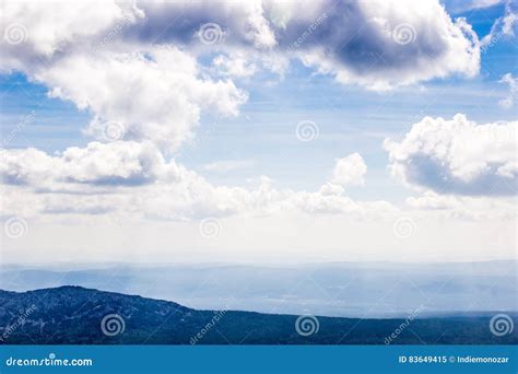 Blue Mountains And Clouds Above Stock Image Image Of Clouds Highland