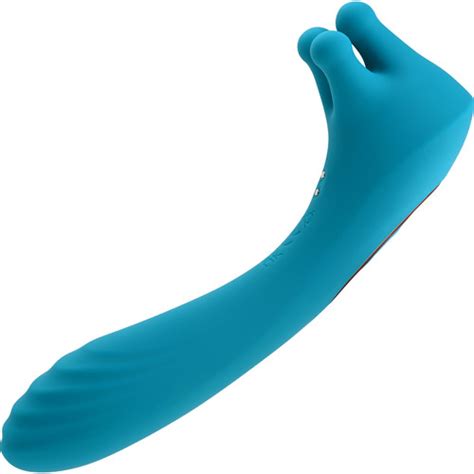 Heads Or Tails Silicone Rechargeable Waterproof Dual Stimulation Vibrator By Evolved Novelties