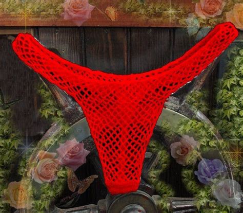 Sexy Crochet Bottom See Thru Thong Low Rise Thong Barely Etsy