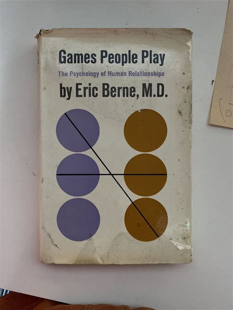 Games People Play Eric Berne Md 1966 Ebay