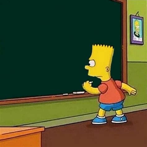 Bart Simpson Writing On Chalkboard Blank Template Imgflip
