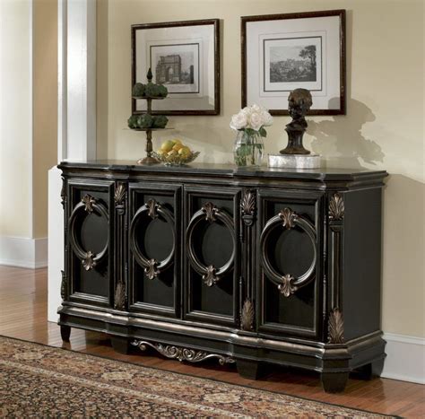 Selecting the right buffet style server for your dining area or living room will depend on the size. How to make a Rustic Buffet Table | Black buffet table ...