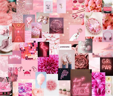 Collage Rosa Tumblr Pink Wallpaper Pink Pages Pink Napkins