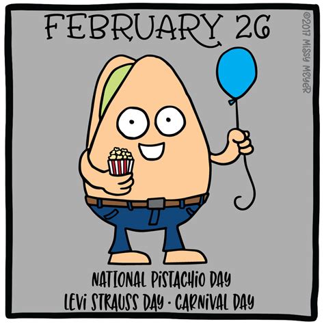 February 26 Every Year National Pistachio Day Levi Strauss Day
