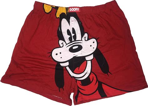 Disney Mens Boxer Shorts Classic Goofy Face Rojo Mx Ropa
