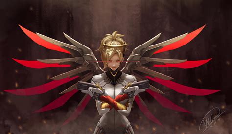 4k Mercy Overwatch Art Hd Games 4k Wallpapers Images Backgrounds