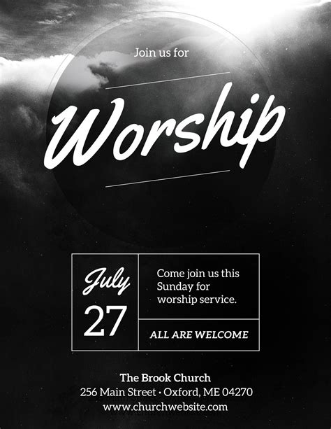 Free Online Church Flyer Templates Template