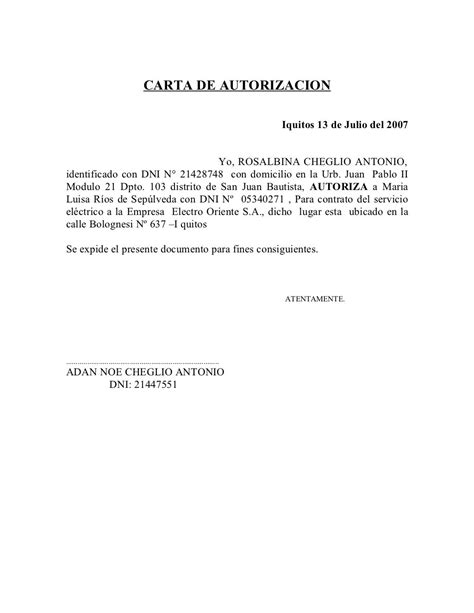 Modelo De Carta De Autorizacion Del Propietariopdf Images Pdmrea