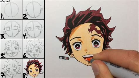 One Easy Way To Draw Tanjiro Step By Step Tutorial Youtube