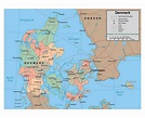Mapa de dinamarca - mapa Detallado de dinamarca (Norte de Europa - Europa)