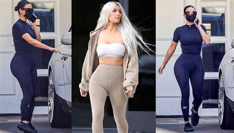 Kim Kardashian Looks Stunning In Figure Hugging Workout Gear