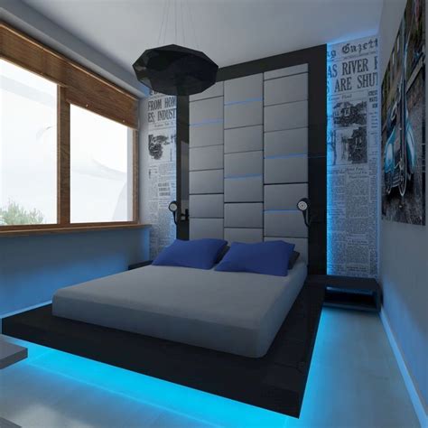 The example above features a travel motif. 30 Best Bedroom Ideas For Men