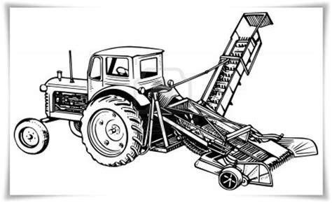 Ein traktor ist eine spezielle technik für transport, landwirtschaft, straße usw. Kostenlose Malvorlagen Traktor