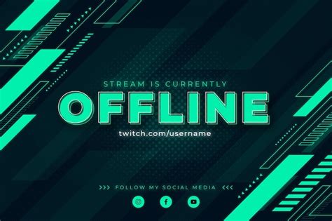 Abstract Offline Twitch Banner Free Vector