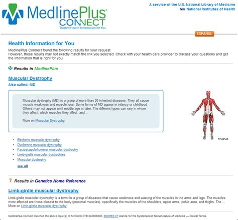 Medlineplus Connect Integrates Information From Genetics Home Reference