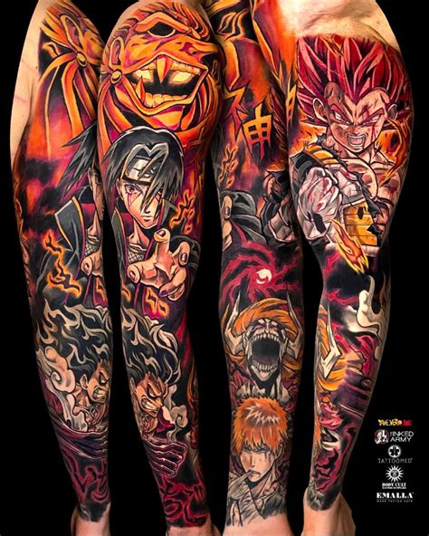 Share 60 Anime Sleeve Tattoo Super Hot In Cdgdbentre