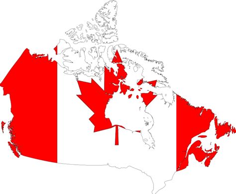 Canada Map Flag Openclipart