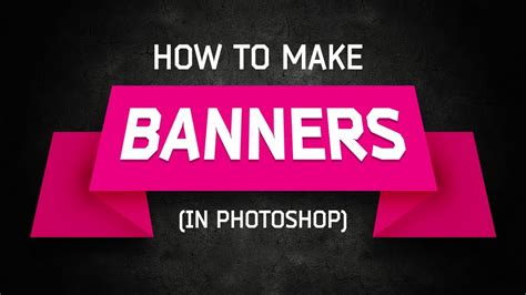 Photoshop Tutorial Banners And Ribbons Youtube