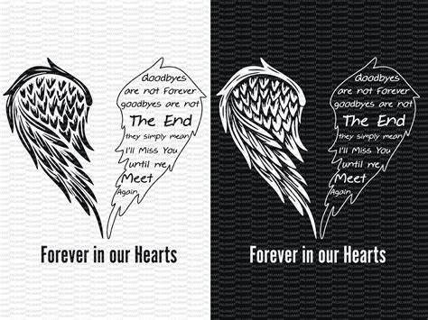 In Memory Angel Wings Svg Graphic By Pkl09art · Creative Fabrica